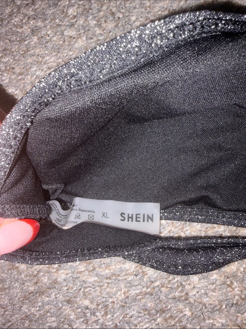 SHEIN Black Shimmer Bandeau Hair Accessory